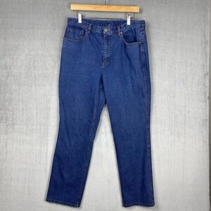 Chicos Additions Jeans Womens 2/Large Short Blue Denim Stretch